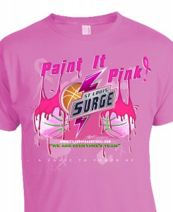 St. Louis Surge Paint it Pink t-shirt